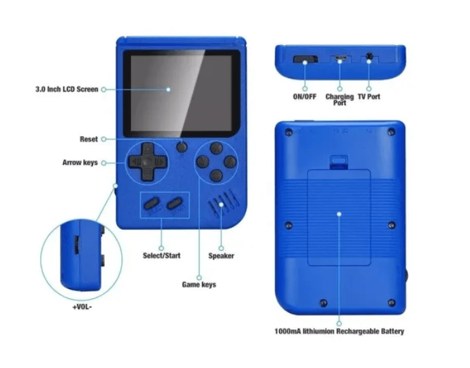 Sup Box Consola Game Boy Videojuego Retro Portátil 400 Juego - ELE-GATE